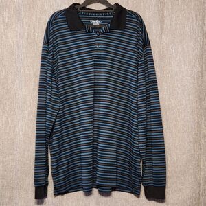 Walter Hagen Golf Shirt Moisture Management XL Black Blue Long Sleeve
